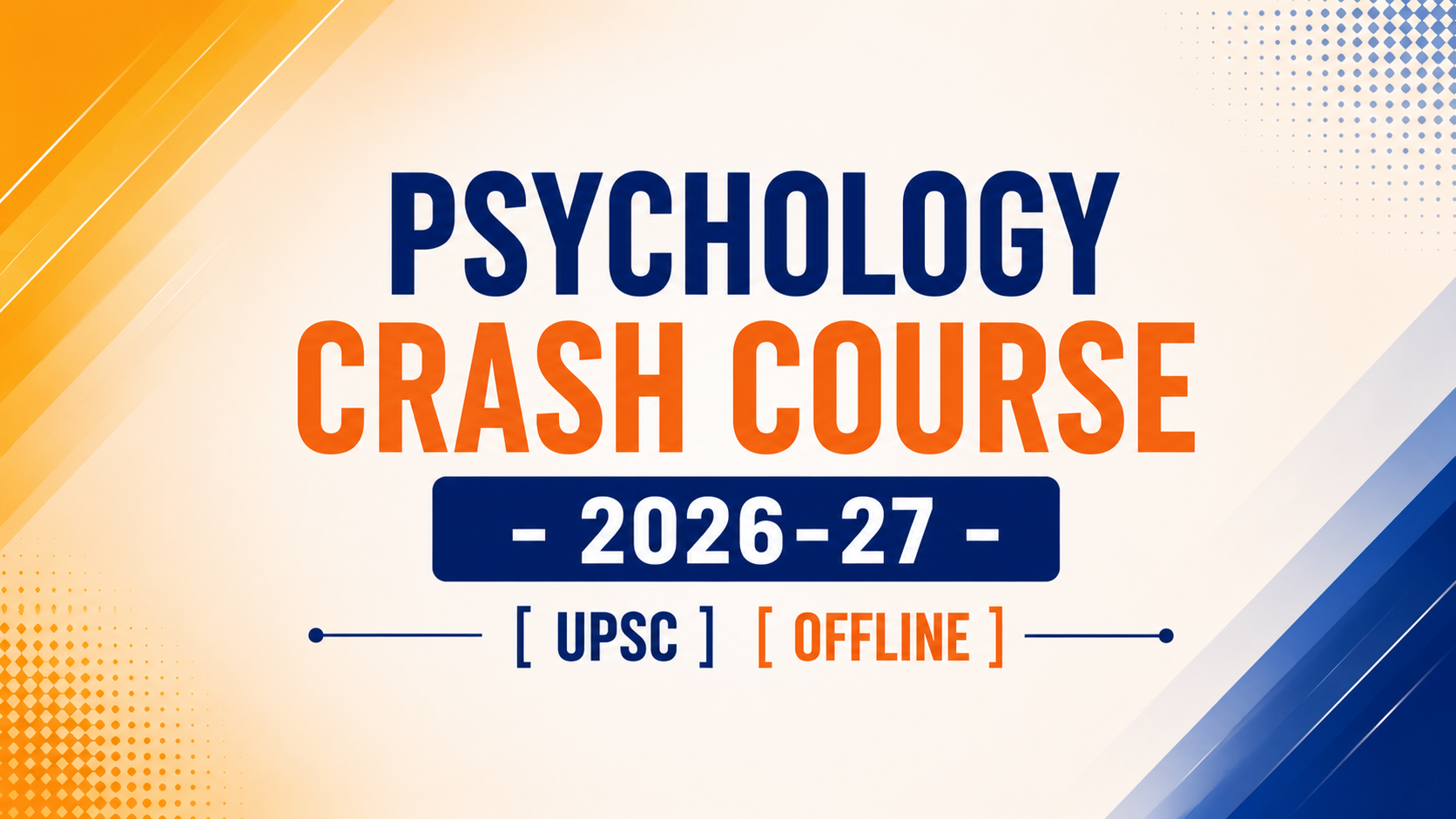 psychology crash course - 2026-27